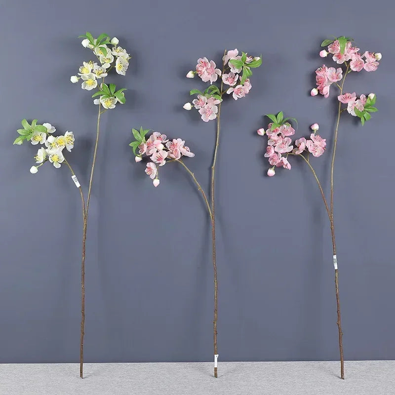 Artificial Silk Peach Flower Branch, 82 cm - view 5