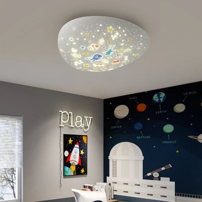 Modern led ceiling lamp with variable intensity for interior decoration - view 6
