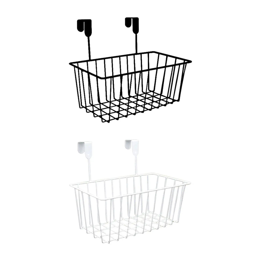 Over the closet door, organizer, basket, grid, storage baskets with hooks, wire