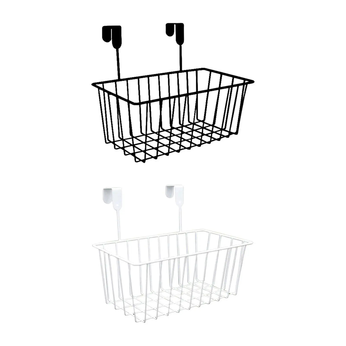 Over the closet door, organizer, basket, grid, storage baskets with hooks, wire