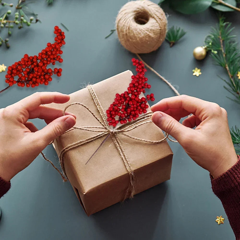 Artificial berry branch for Christmas decoration - view 6