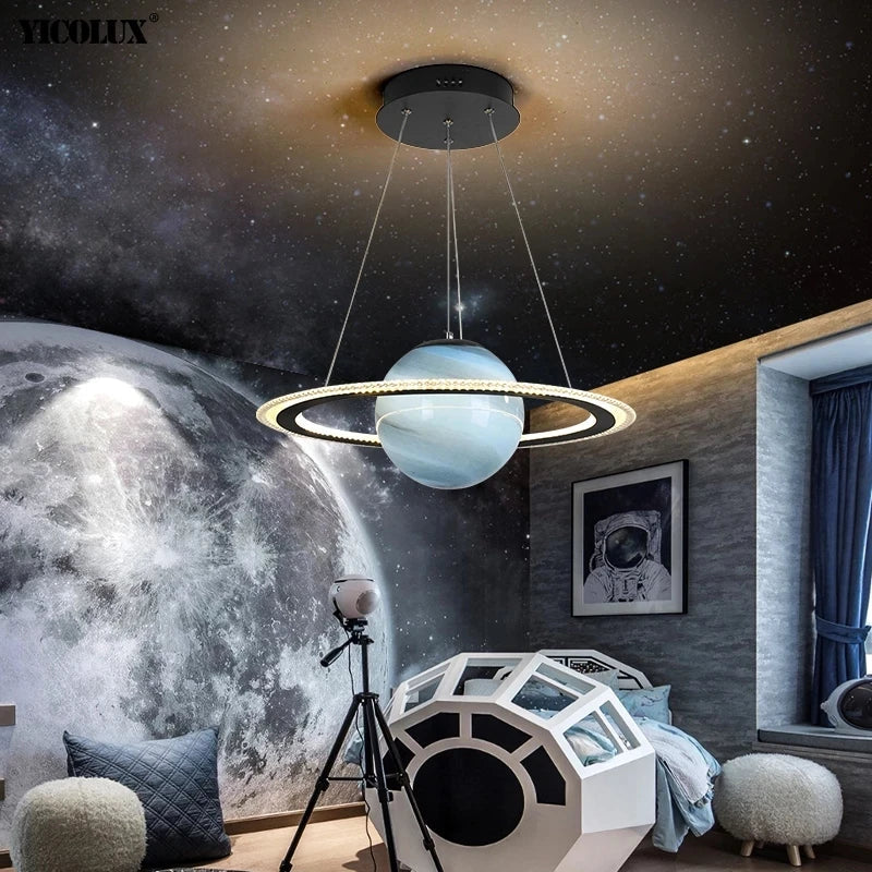 Creative pendant light earth moon football original design - view 5
