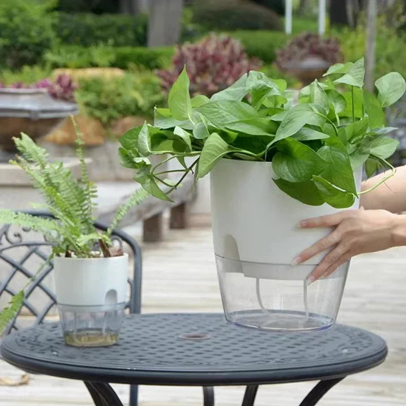 Plastic self-watering flower jar for succulent plants - view 4