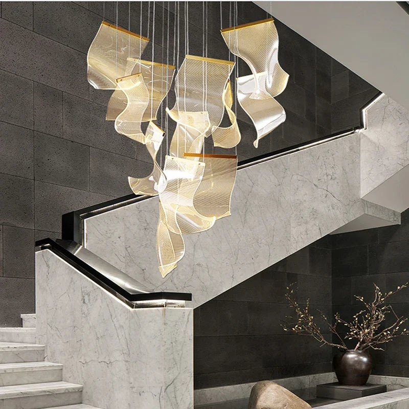 LED acrylic chandelier for elegant interior decoration - view 3