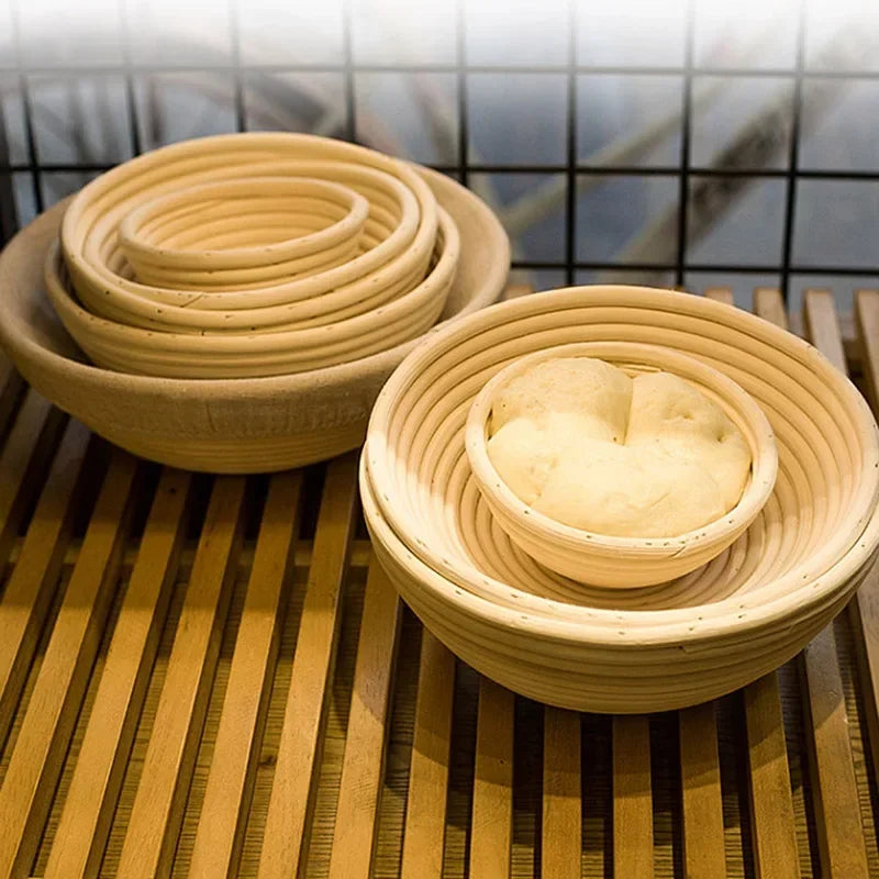 Natural handmade rattan bread basket for fermentation of yeast dough - view 3