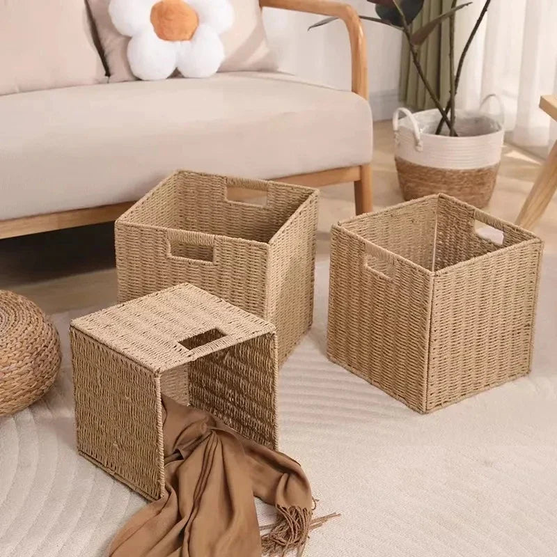 Wicker picnic basket for various storage