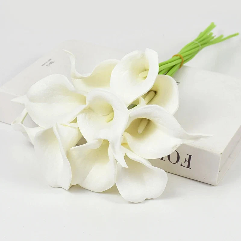 Lot of artificial flowers lys calla for wedding and decoration - One / 5 Pieces