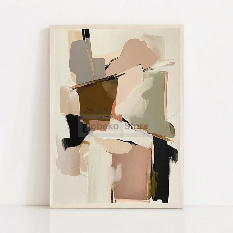 Wabi-Sabi Japanese Abstract Poster, Minimalist Ephemeral Style - 20x30cm No Frame