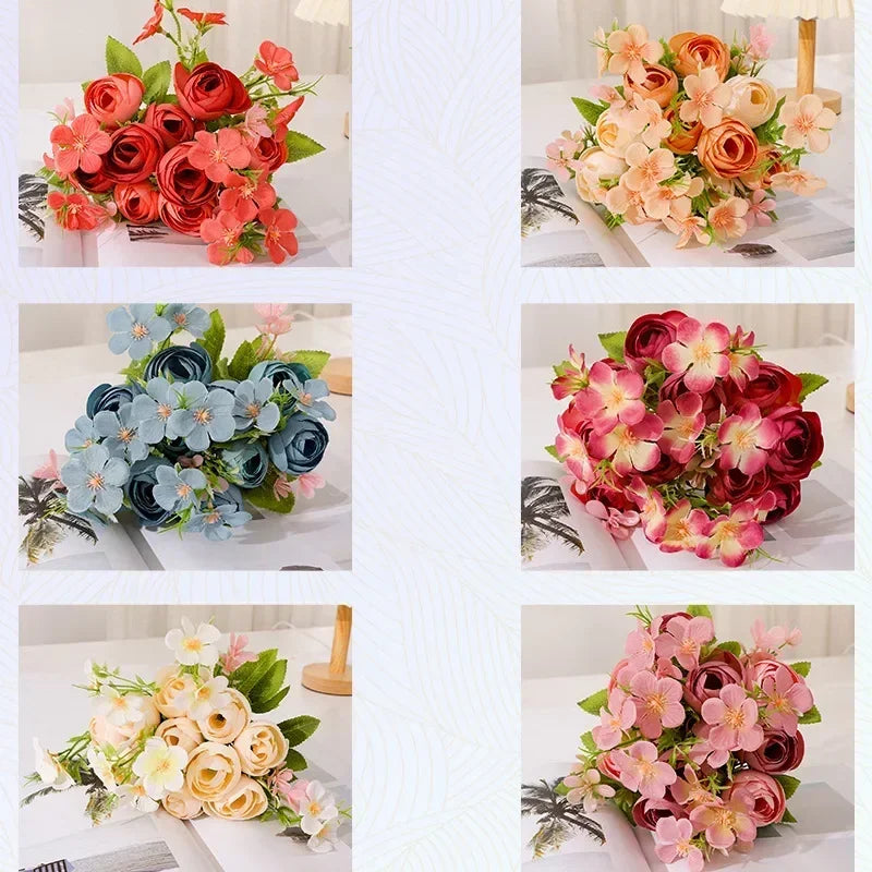 Bouquet of artificial silk flowers for interior decoration - view 2