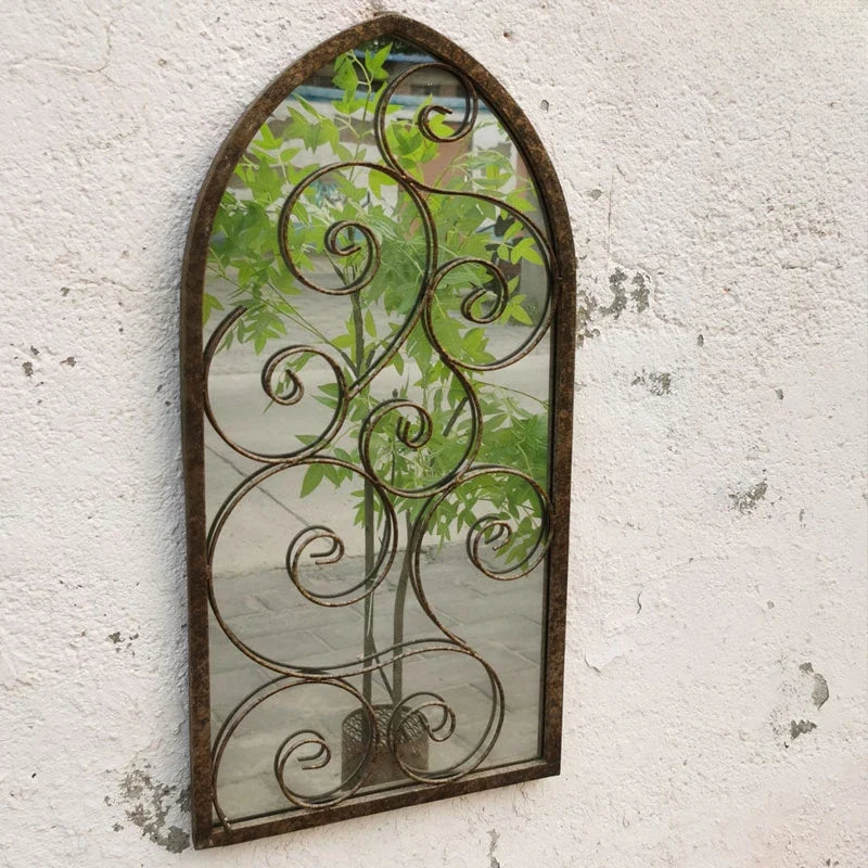 Retro Nordic wooden mirrors for handcrafted wall decoration