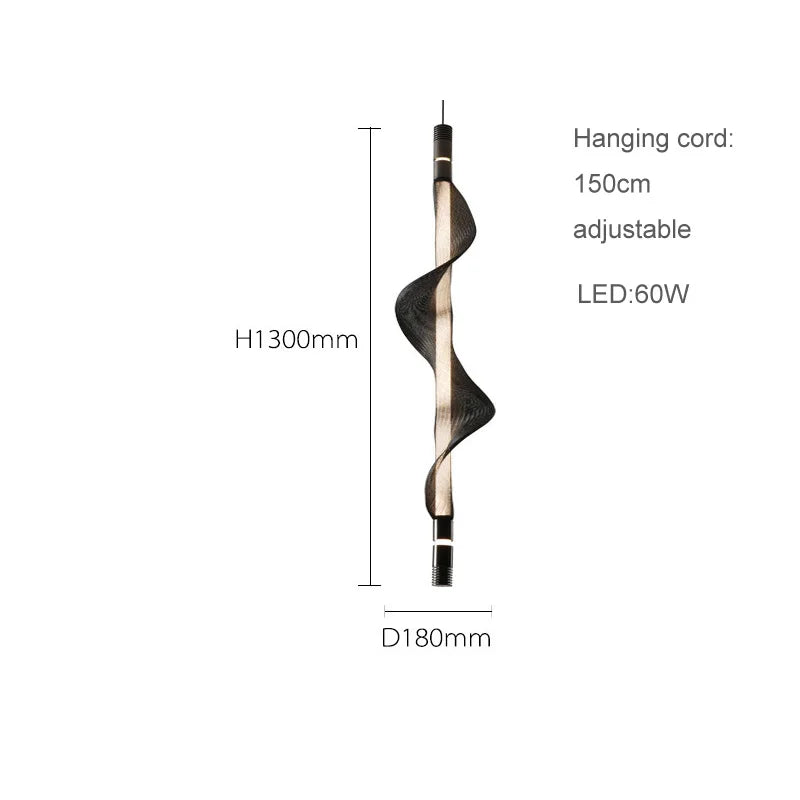Chandelier design led acrylic trend modern lighting 2024 - Black B