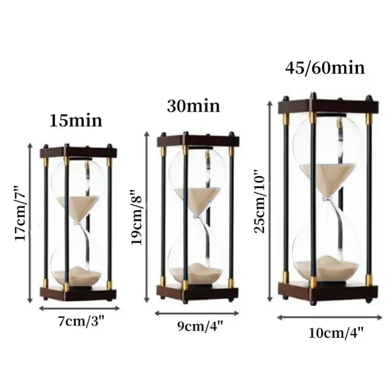Decorative retro hourglass for office and luxury gift salon - Champagne / 60 min