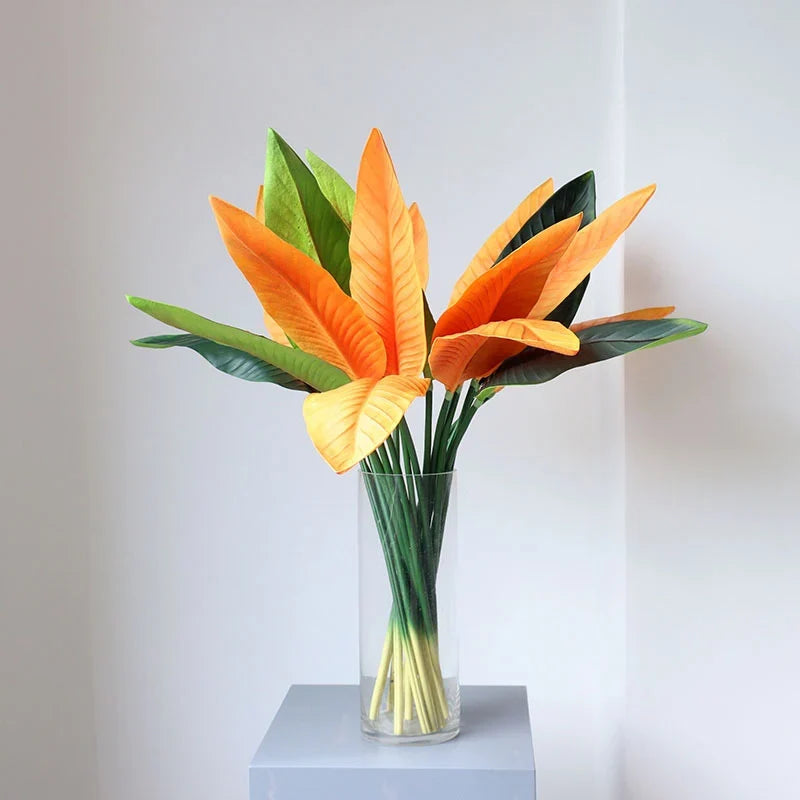 Tropical floral arrangement with birds and decorative bananas wedding - view 3