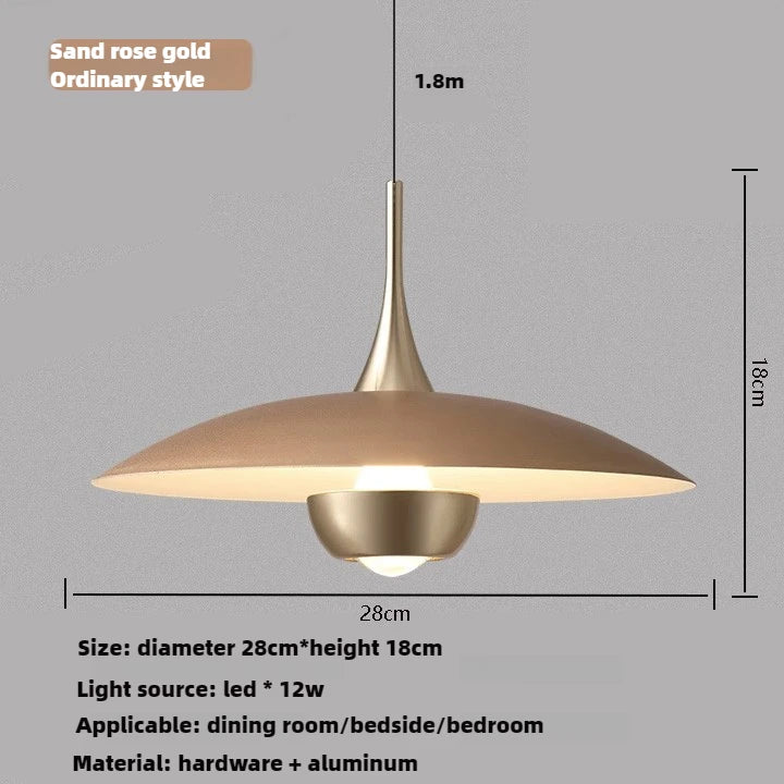 Retractable creative pendant light for modern interior decoration - Rose Gold-28cm / 3300-5500K
