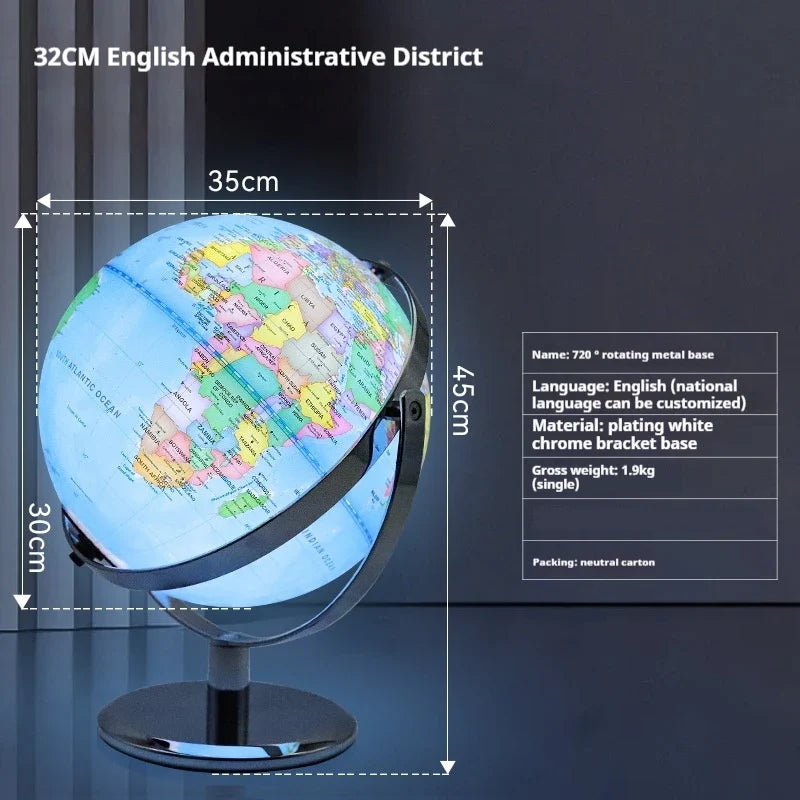 Earth globe light with rotating base for school year - Charging Lamp 32