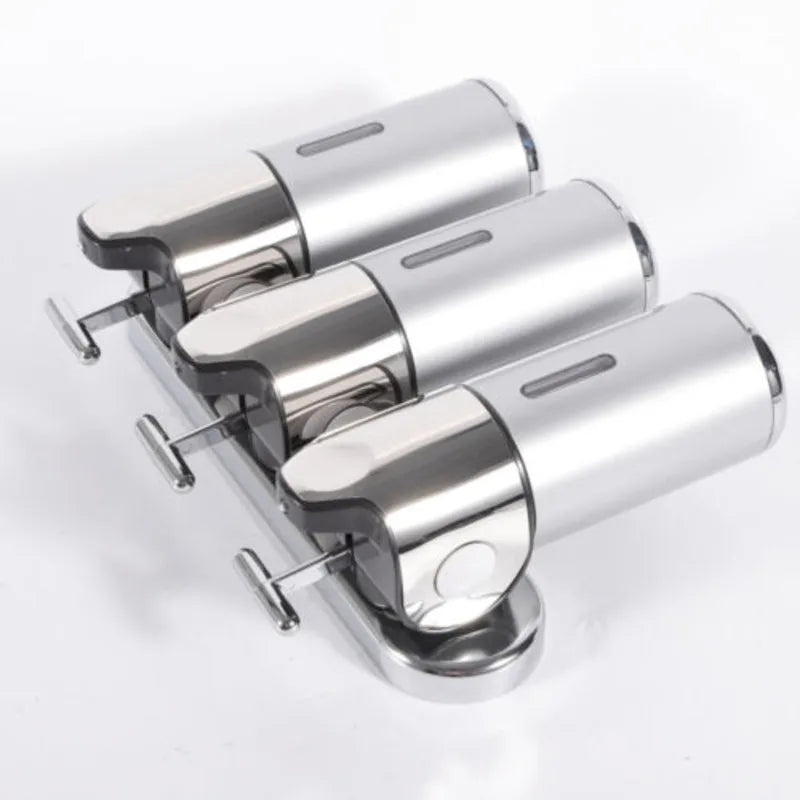 Set of 3 liquid soap dispensers with wall fixation - view 3