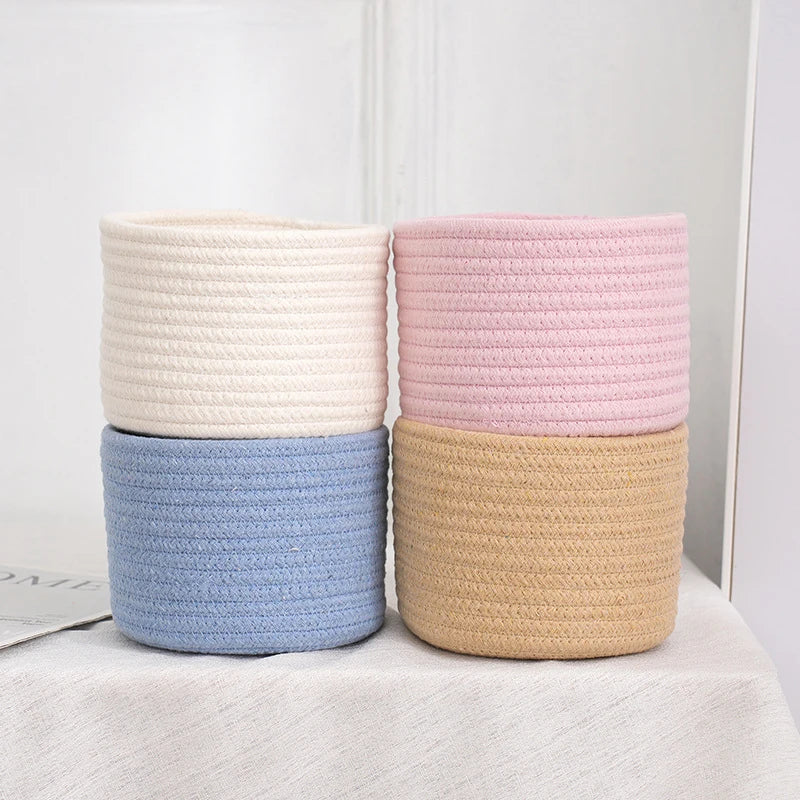 Cotton rope storage baskets for toys and other objects - view 5