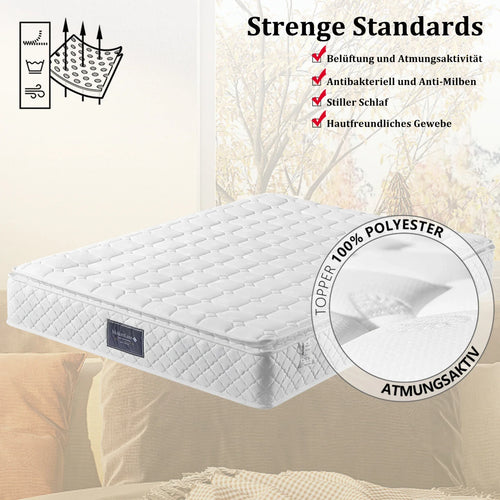 7-Zone Pocket Spring Mattress, Oeko-Tex, 63x78.5 in