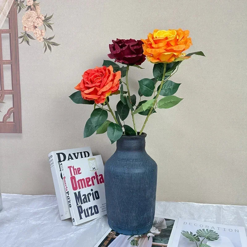 Branches of silk rose wines large artificial decorative flowers - view 3