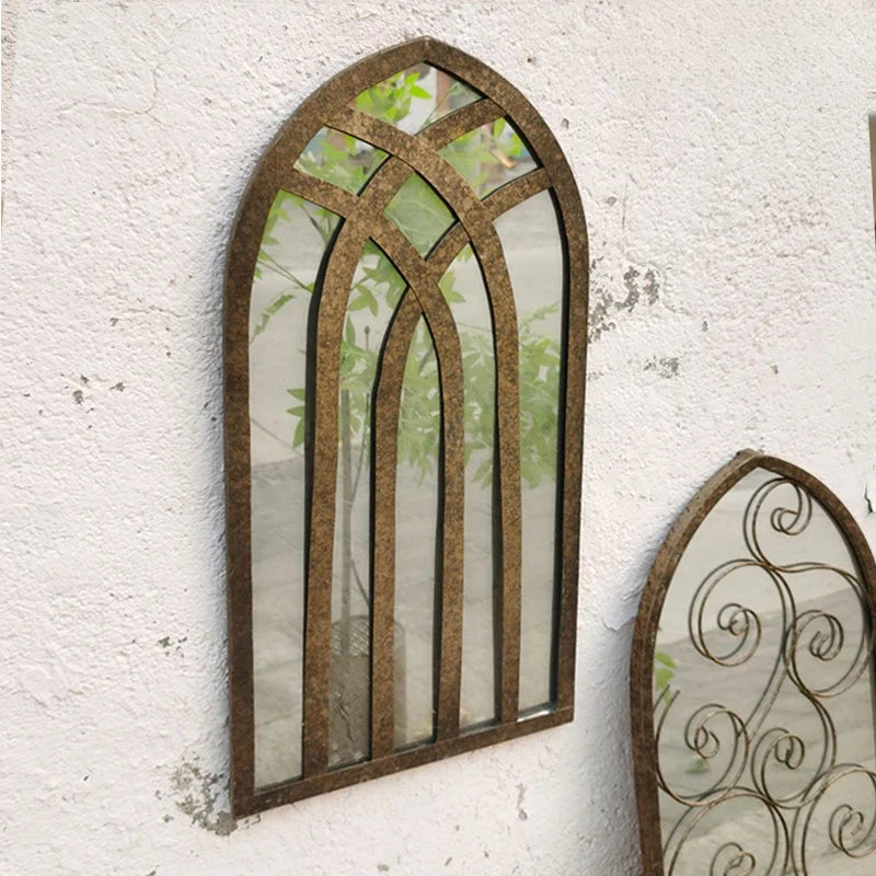 Retro Nordic wooden mirrors for handcrafted wall decoration - view 2