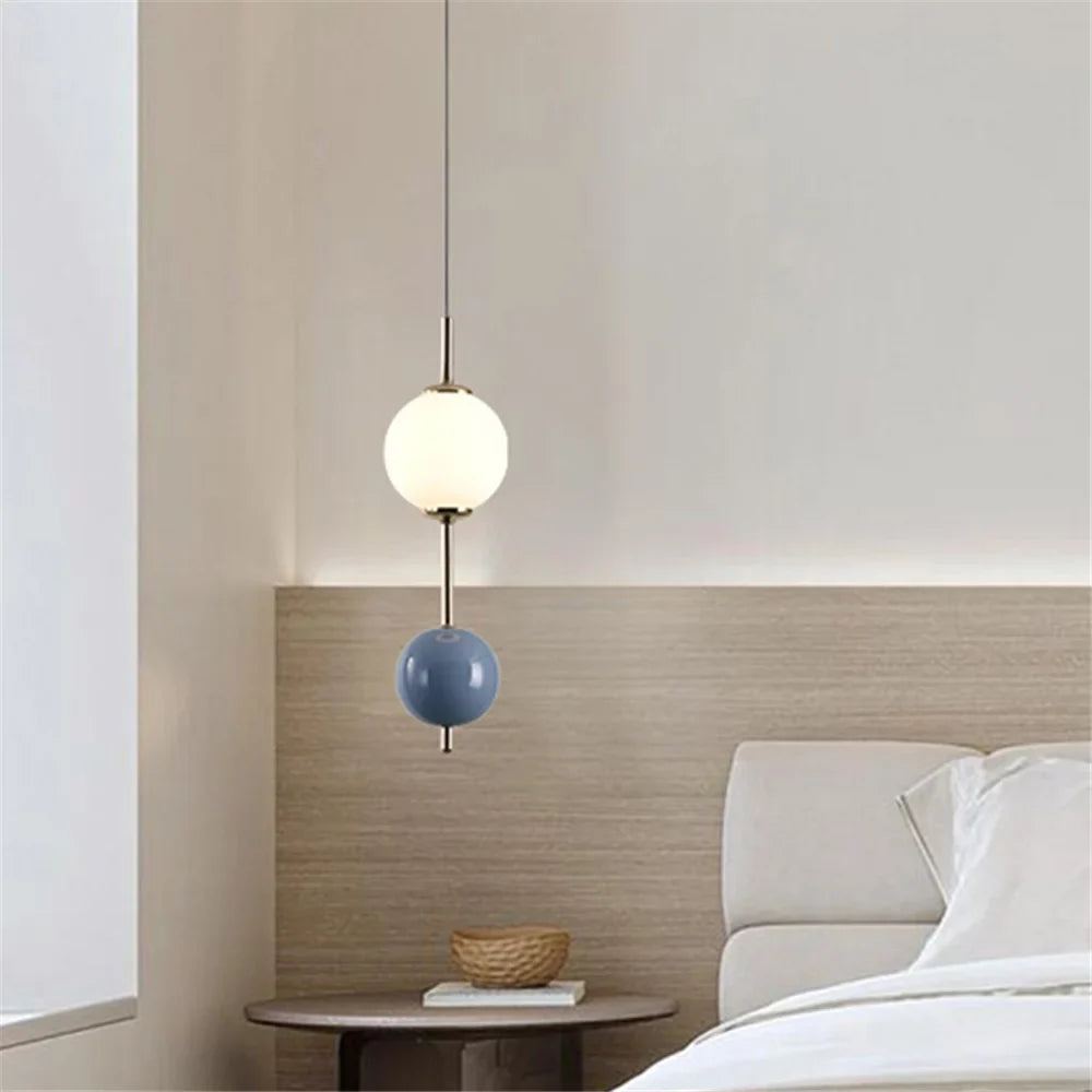 Minimalist led pendant light in the shape of a gourd for interior decoration - view 9