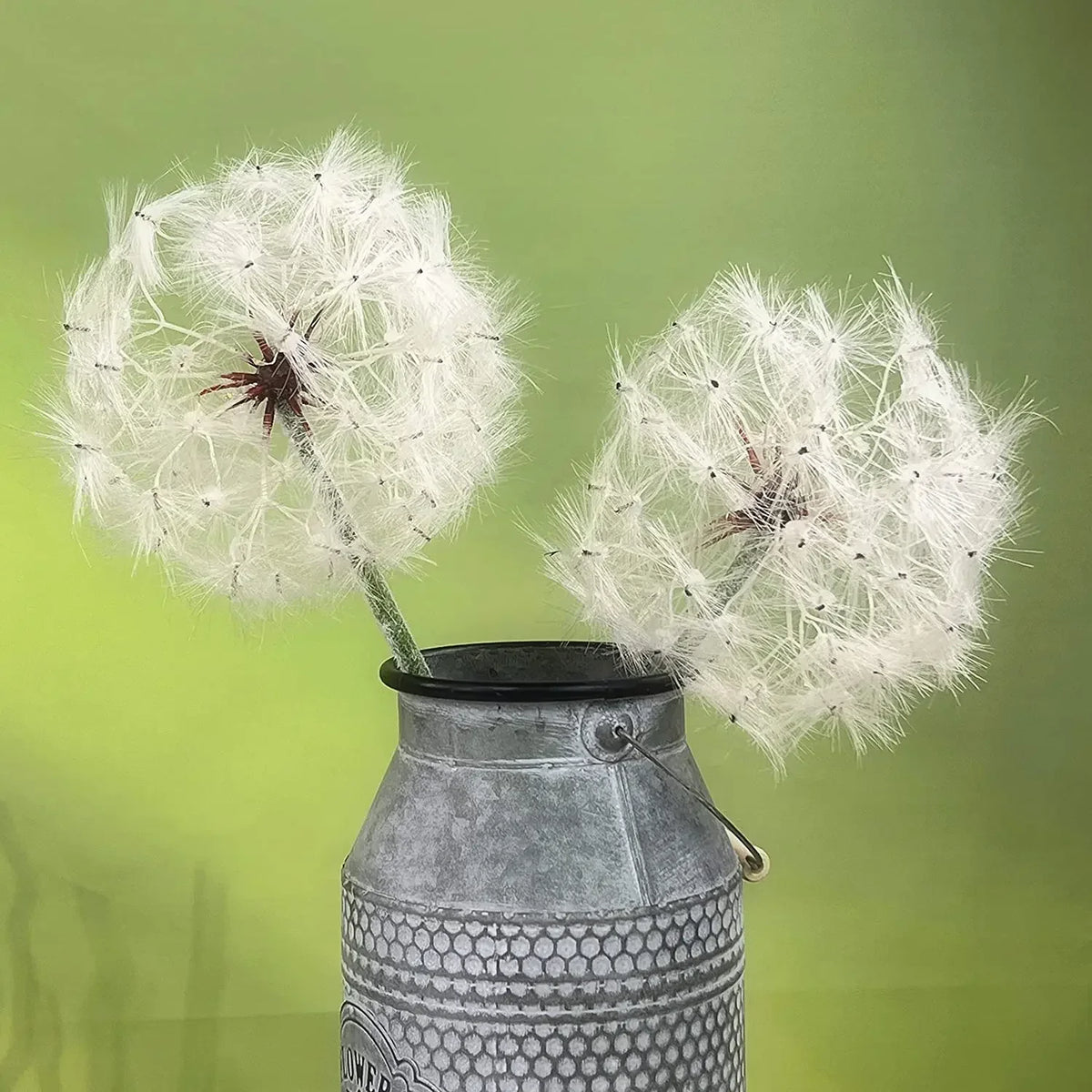 (2 pcs)Artifical Dandelion Flower, Giant False Dandelion Flowers Artificial Dandelion Flowers for Home Decoration - WHITE