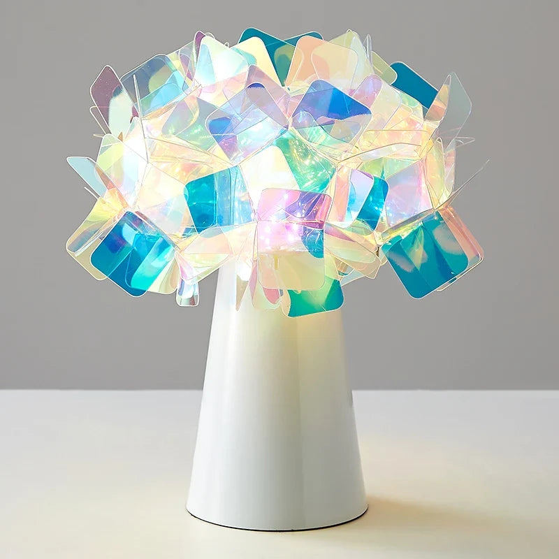 Modern plastic decorative floral design desk lamp - Color