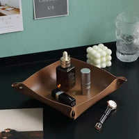 Leather Key and Cosmetic Storage Box, Medium or Large