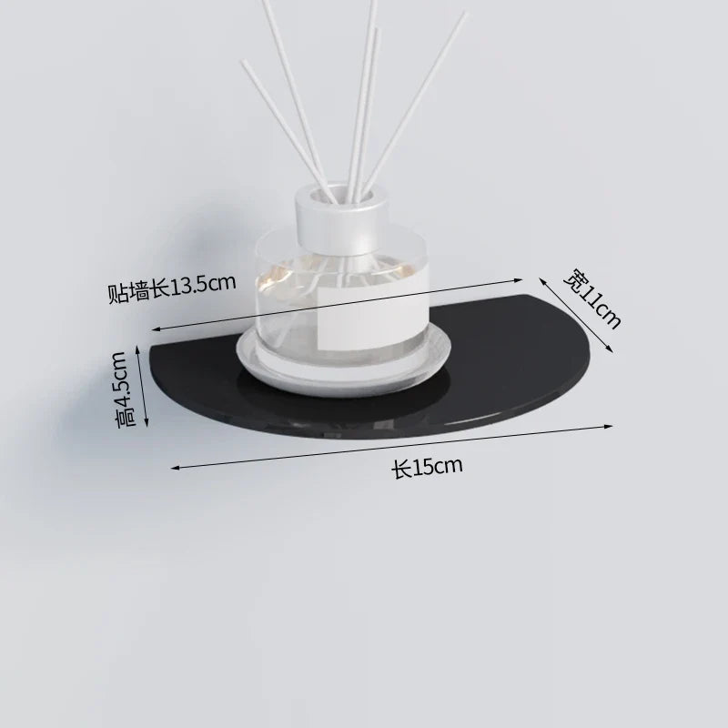 Acrylic floating shelf for modern invisible storage - 15x11cm 1