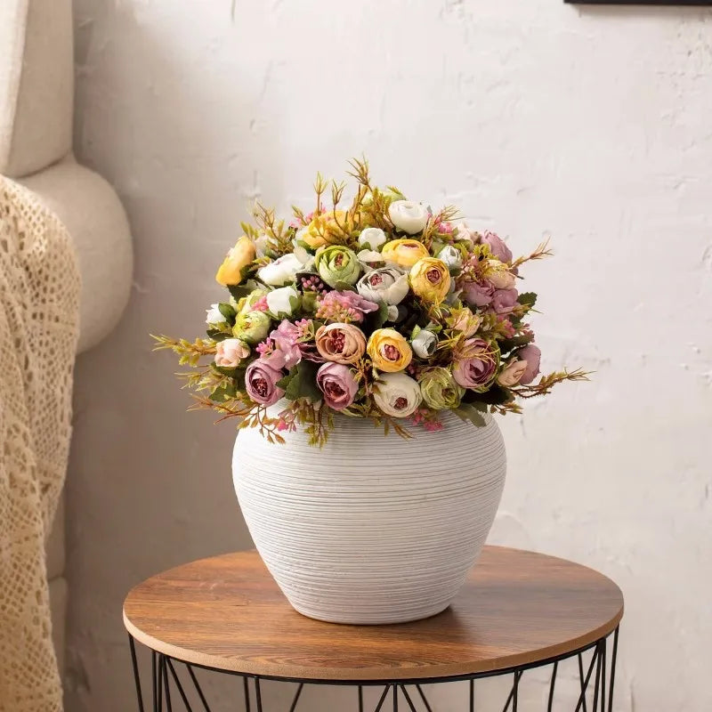 Jingdezhen-Minimalist Countertop Combination Set, Creative Japanese Dried Flowers, Hydroponic Vase, Home Ornament, Solid Color - view 3