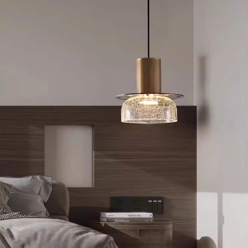 LED glass back pendant light for modern lighting and elegant atmosphere - view 2