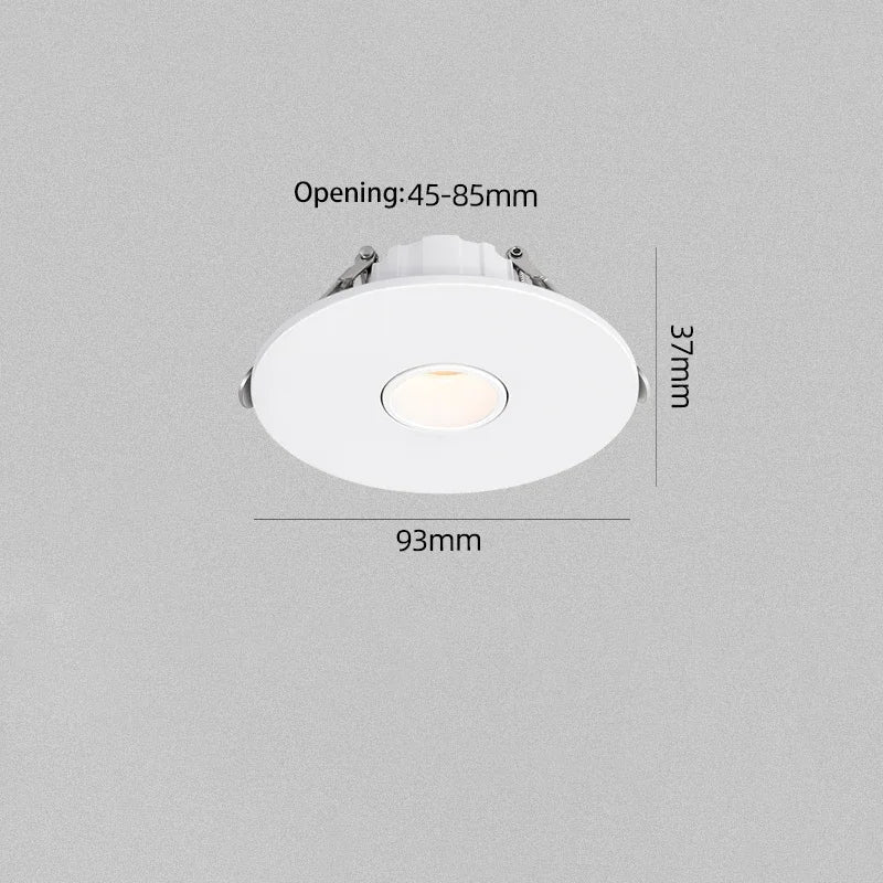 Ultra fine led spot for recessed round ambiance lighting - White 5W / 8 degrees / 6000K
