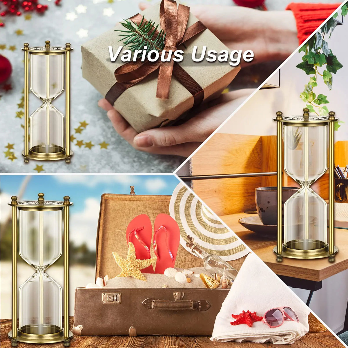 Vintage glass hourglass bottle creative decoration for home - view 3