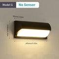 Outdoor led wall sconce with automatic motion sensor - ModelG NO Sensor / Warm white / AC85-265V
