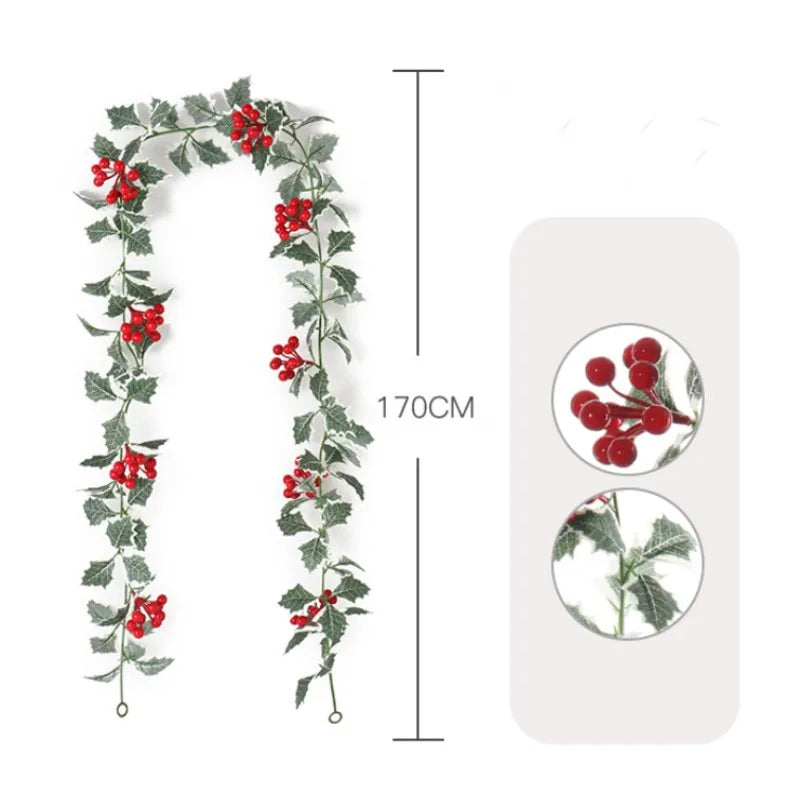 Artificial leaf garland for Christmas decoration - Style 4