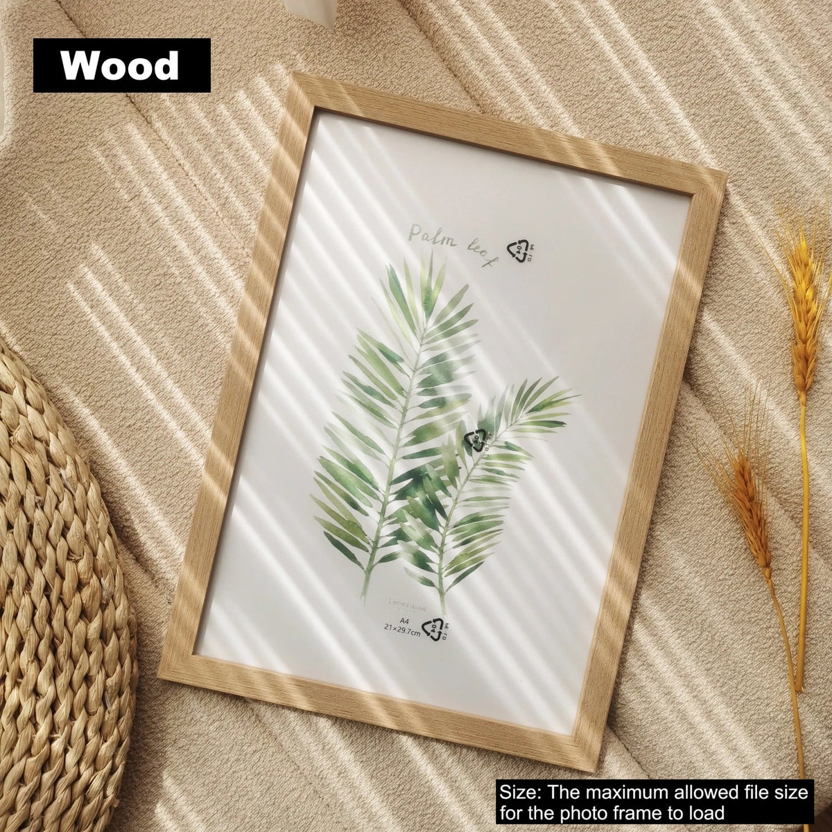 Wooden picture frame to hang or pose decorative - Wood Frame / 13X18cm 7 pouces