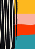 Abstract coloured poster on canvas for interior decoration - 60X90cm No Frame / 8