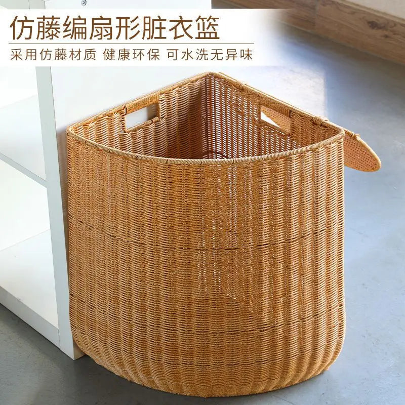Woven dangle basket for linen and home storage - view 5