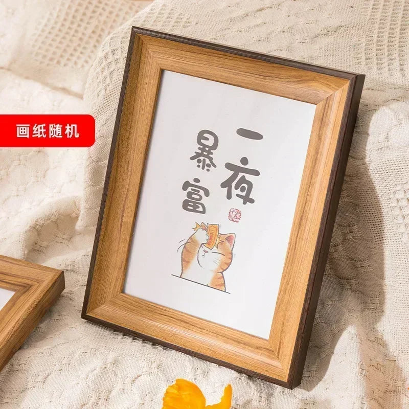 Decorative photo frame for living room and acrylic room - Double Wood / 10 inches (20x25cm)