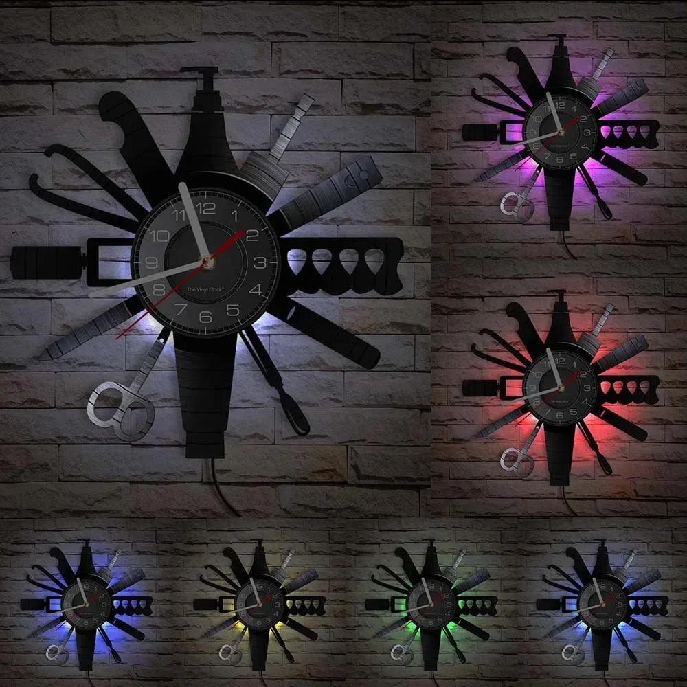 Vinyl wall clock for manicure and beauty salon - With LED4