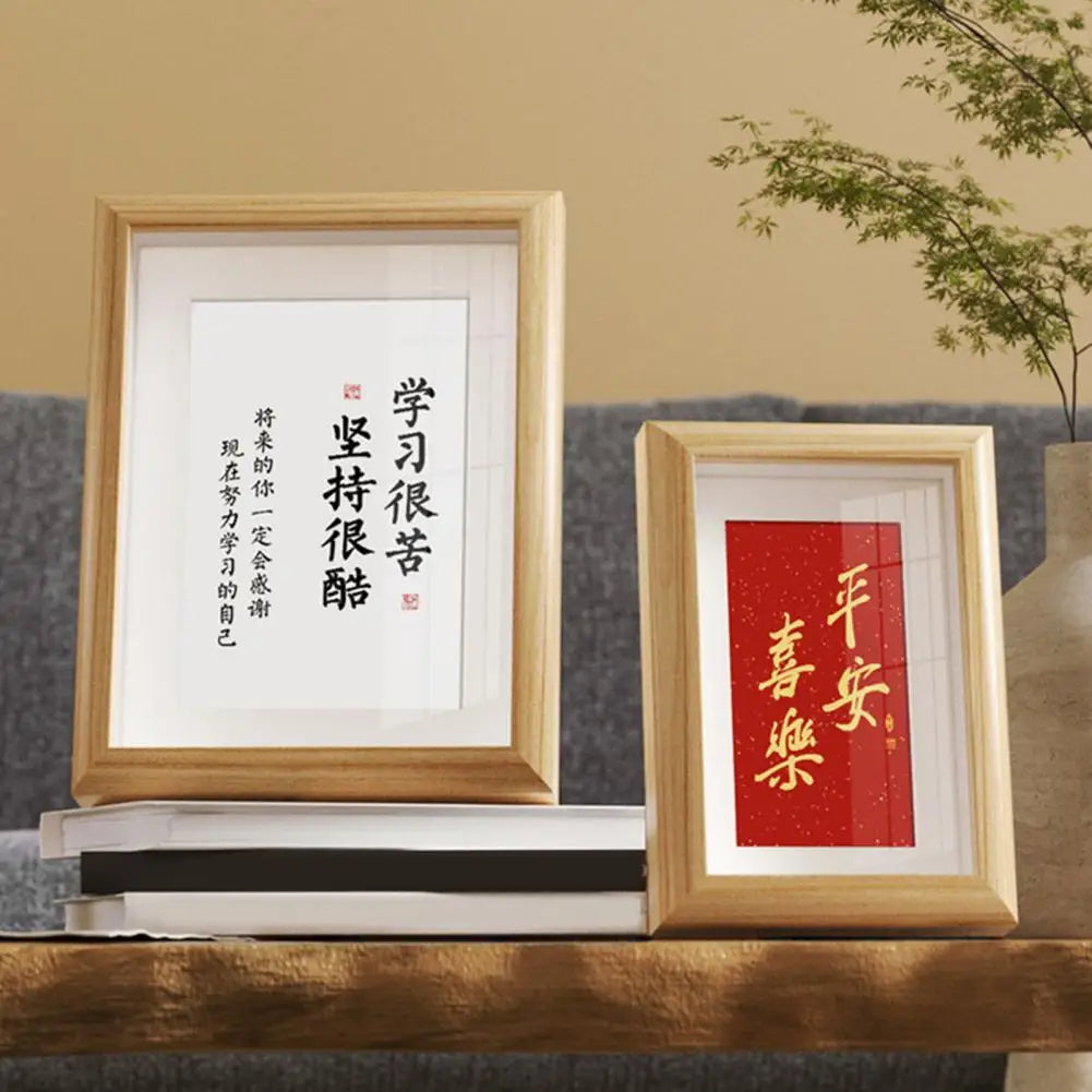 Waterproof photo frame in rustic wood with vintage glass - view 5