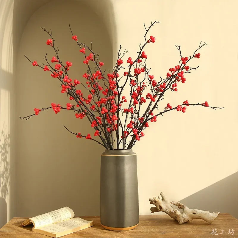 Artificial holly plants for floral decoration and table - view 5
