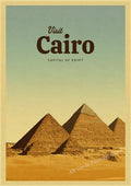 Retro travel poster iconic destinations for tourism enthusiasts - 9 / A4 8,3 x 11,8 pouces