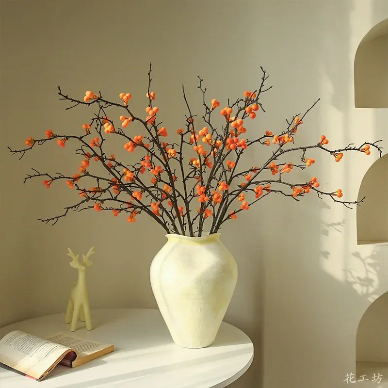Artificial holly plants for floral decoration and table