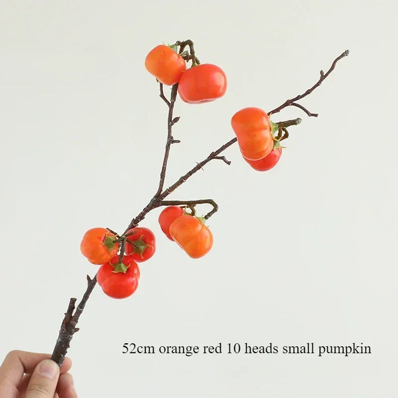Artificial decorative pumpkins for balcony and hotel - 52cm Orange Red