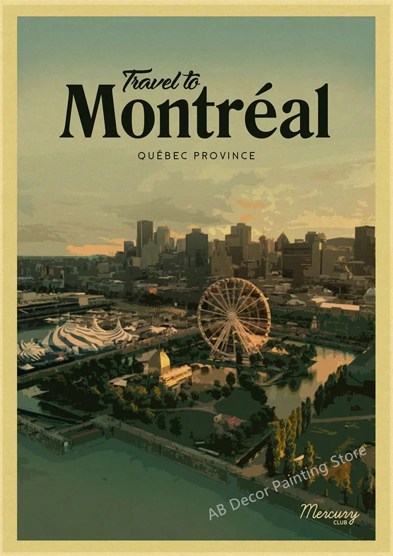 Retro Travel Poster Wall Art for Tourism, Design 33 - 33 / A3 16.5 x 11.8 inches