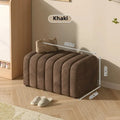 Modern design shoe bench with soft and comfortable footrest - Khaki Length 60CM