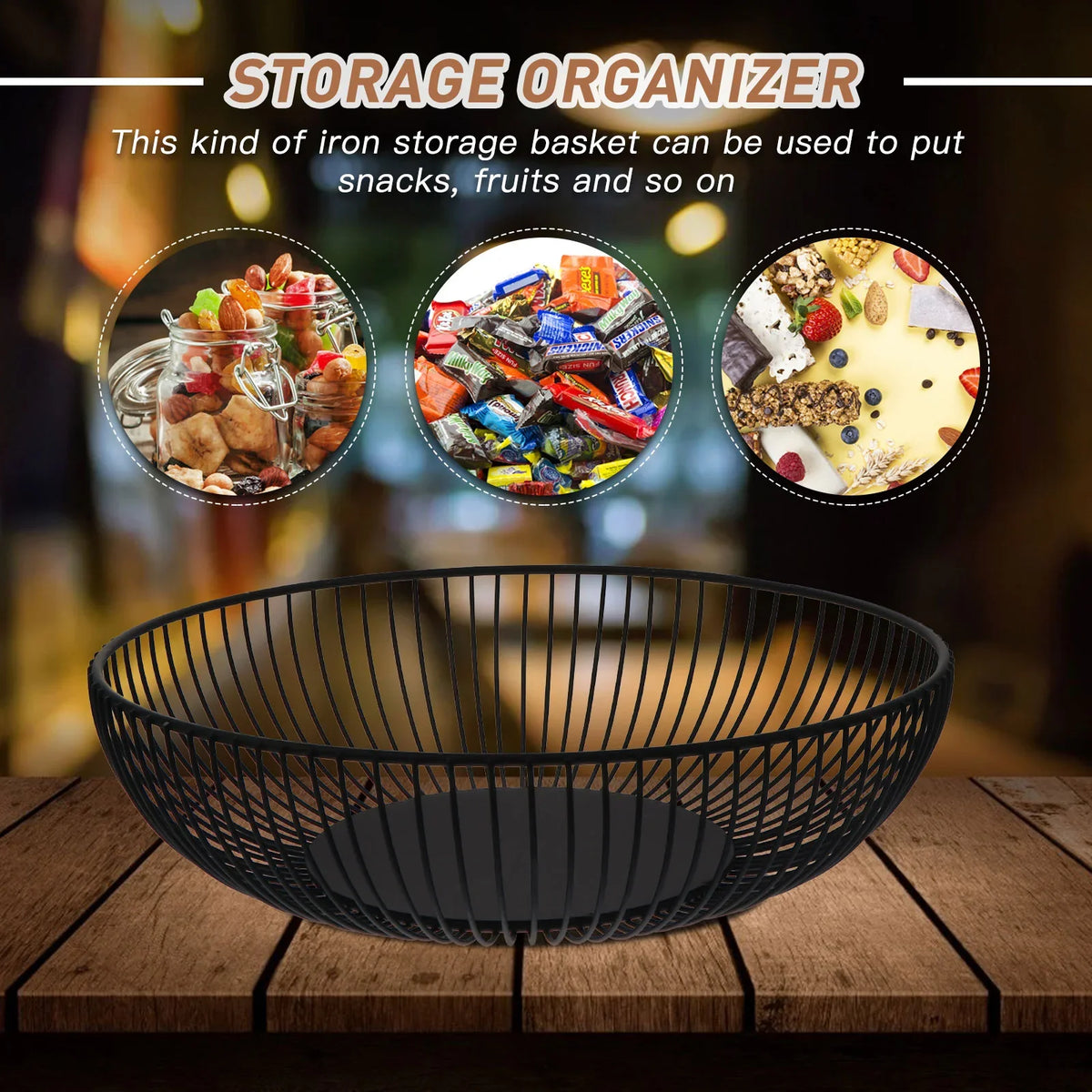 Wrought iron fruit bowl for decoration and storage of sweets - view 6