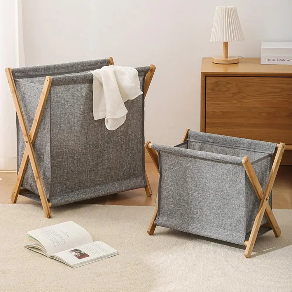 Large capacity foldable storage basket for linen and accessories - view 3