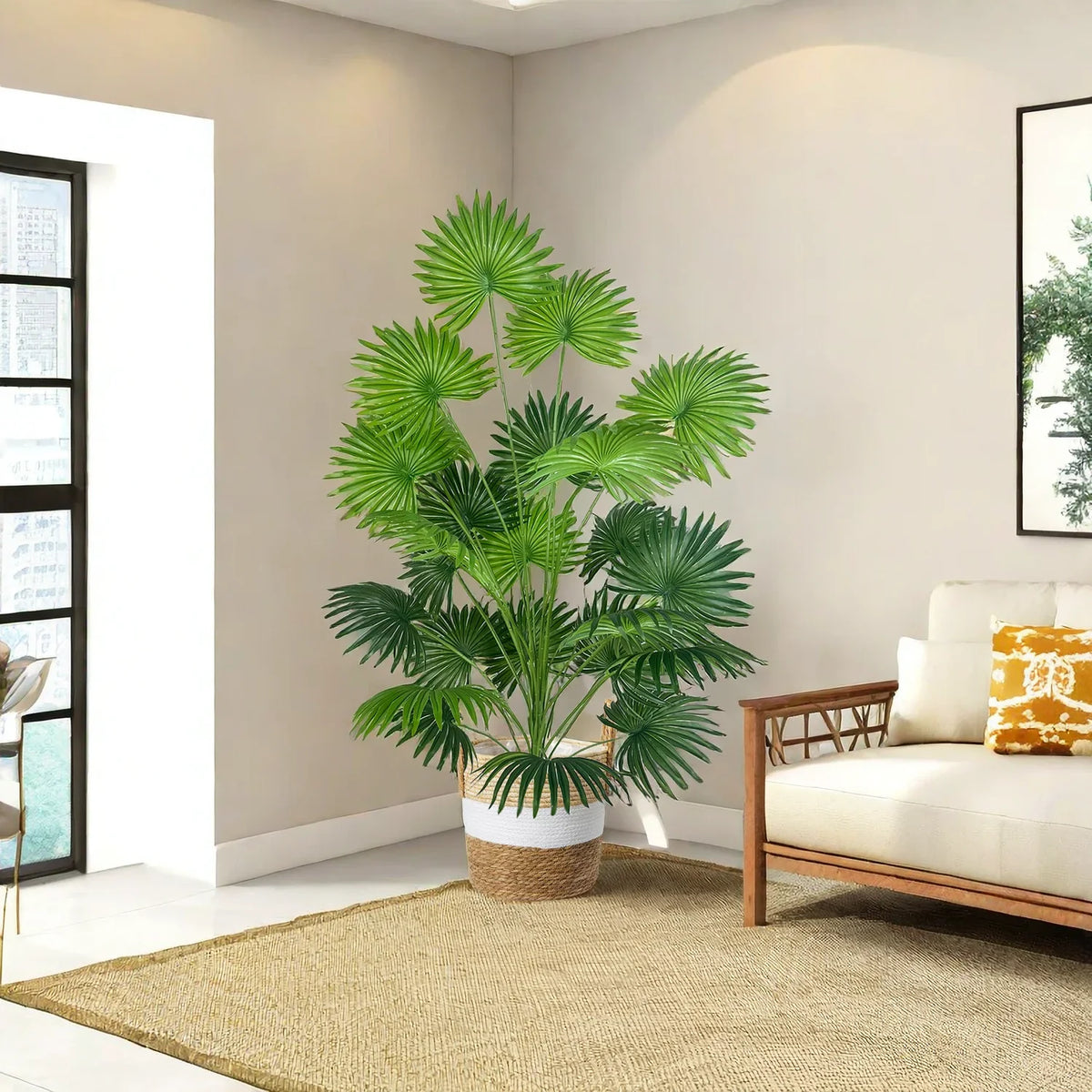Artificial palm branch large decorative plant for indoors - view 2